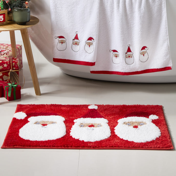 Jolly Santa Bath Mat by Bedlam in Red 50 x 80cm - Bath Mat - Bedlam