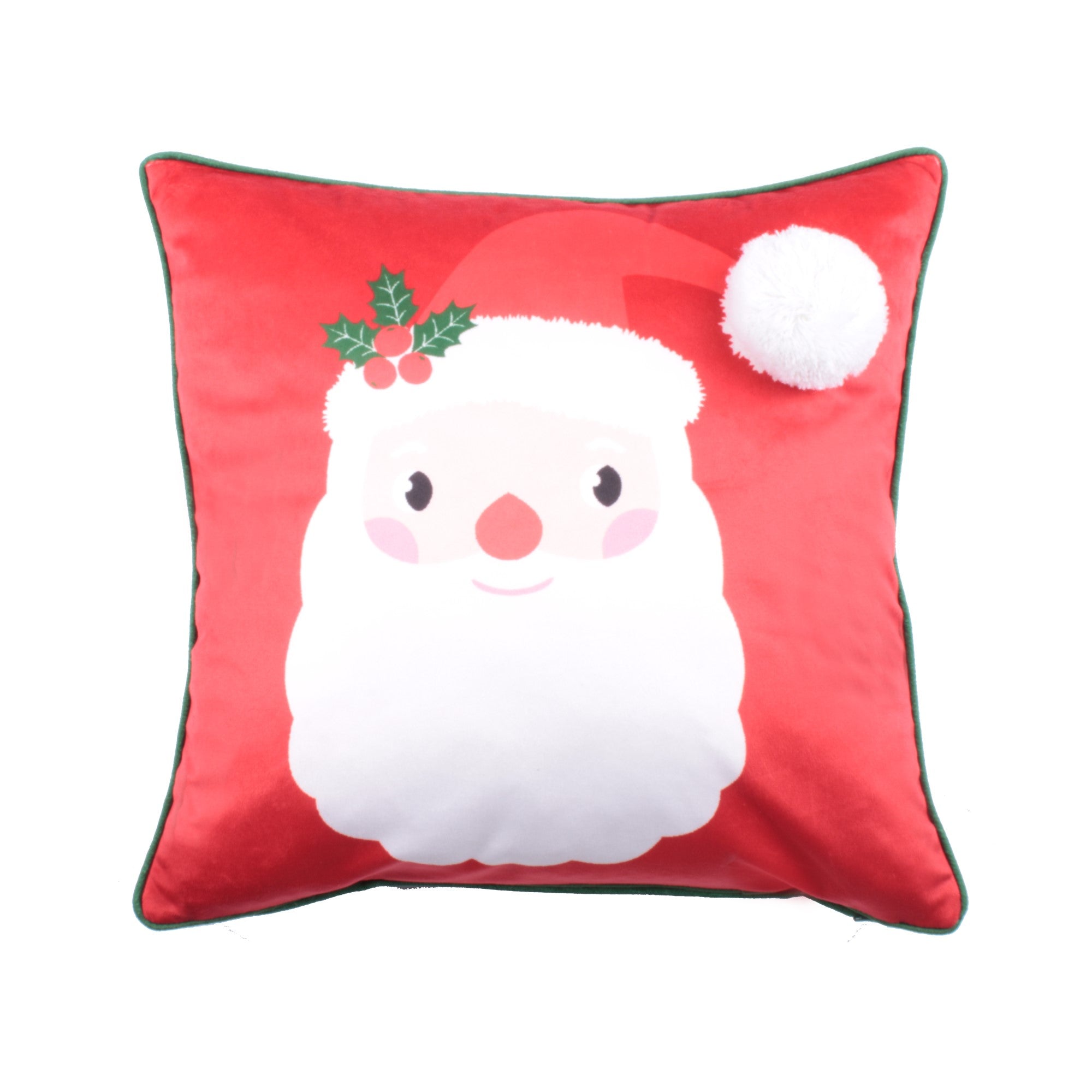 Jolly Santa Cushion by Bedlam in Red 43 x 43cm - Cushion - Bedlam