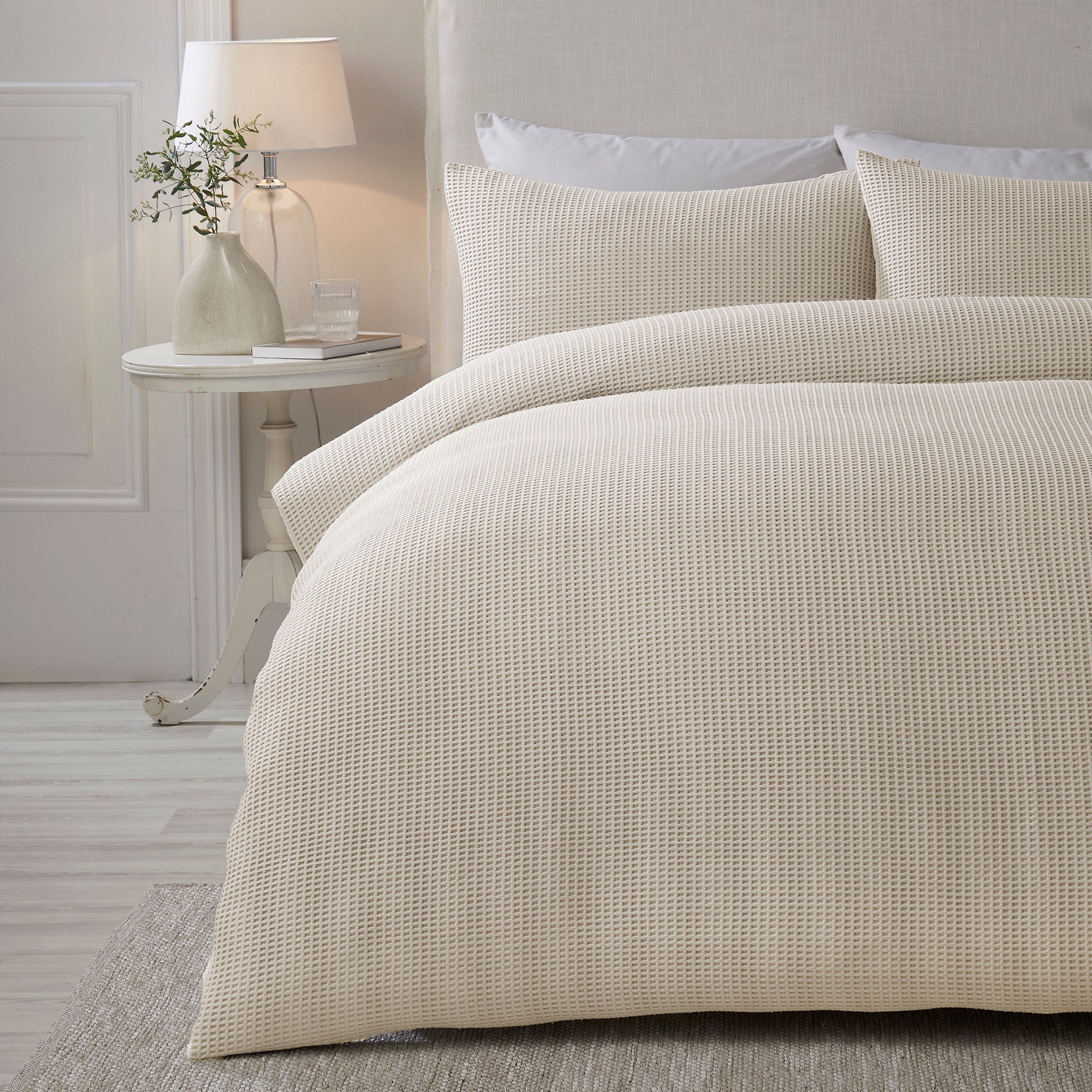 Lindly Duvet Cover Set by Serene in Natural - Duvet Cover Set - Serene