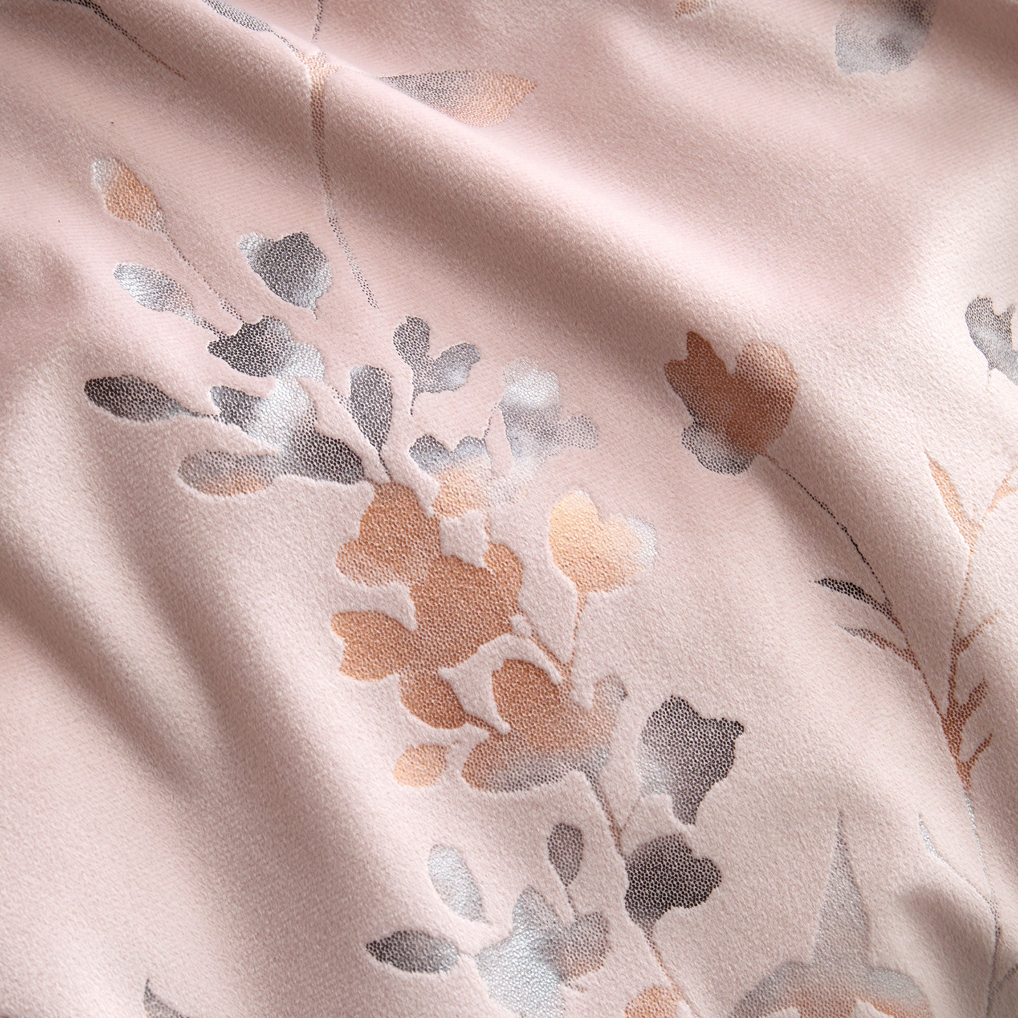 Metallic Leaf Duvet Cover Set in Pink - Duvet Cover Set - Soiree