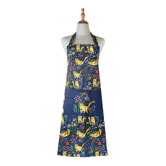 Marmalade Meadow Cotton Apron in Navy
