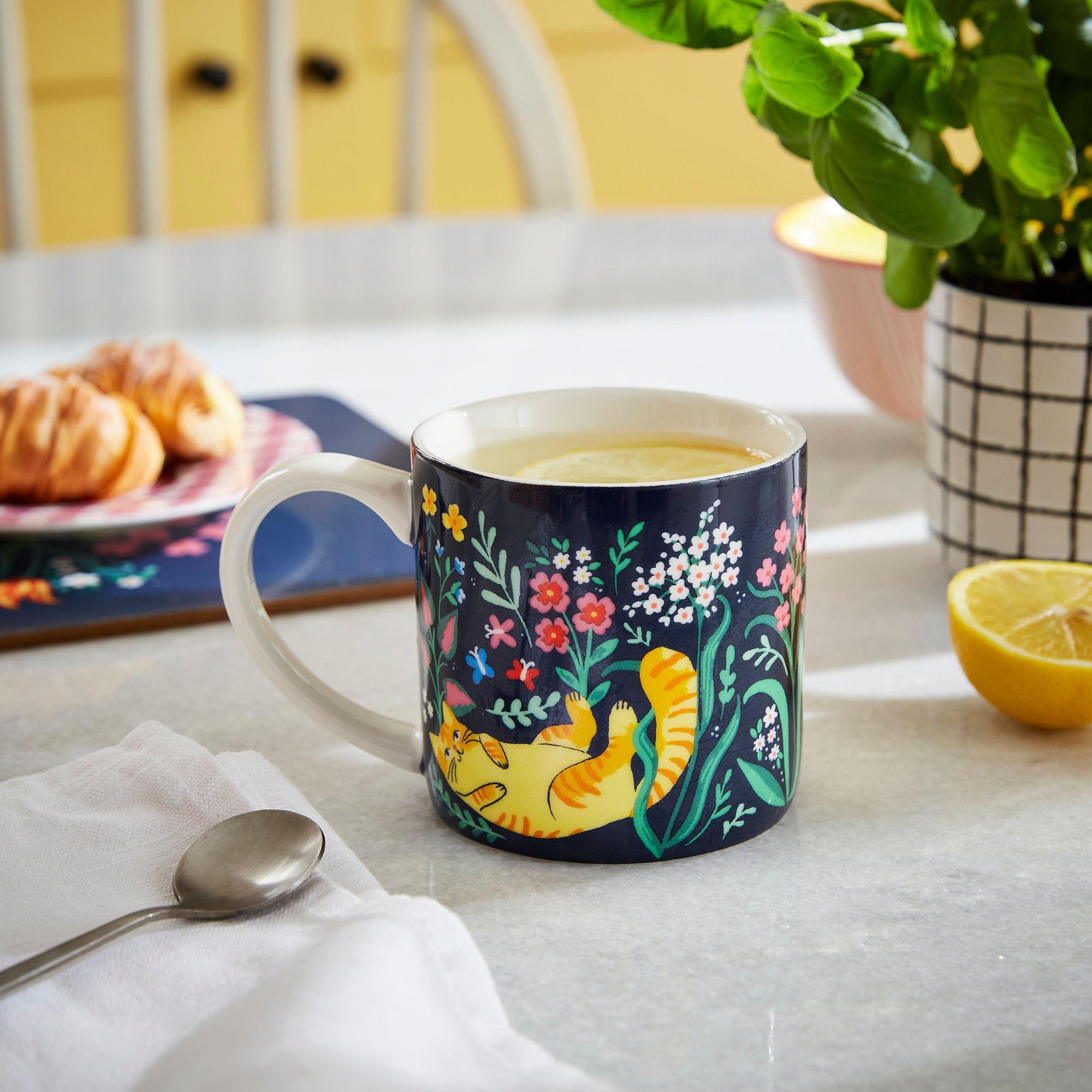 Marmalade Meadow Bone China Mug in Navy - Mug - Ulster Weavers