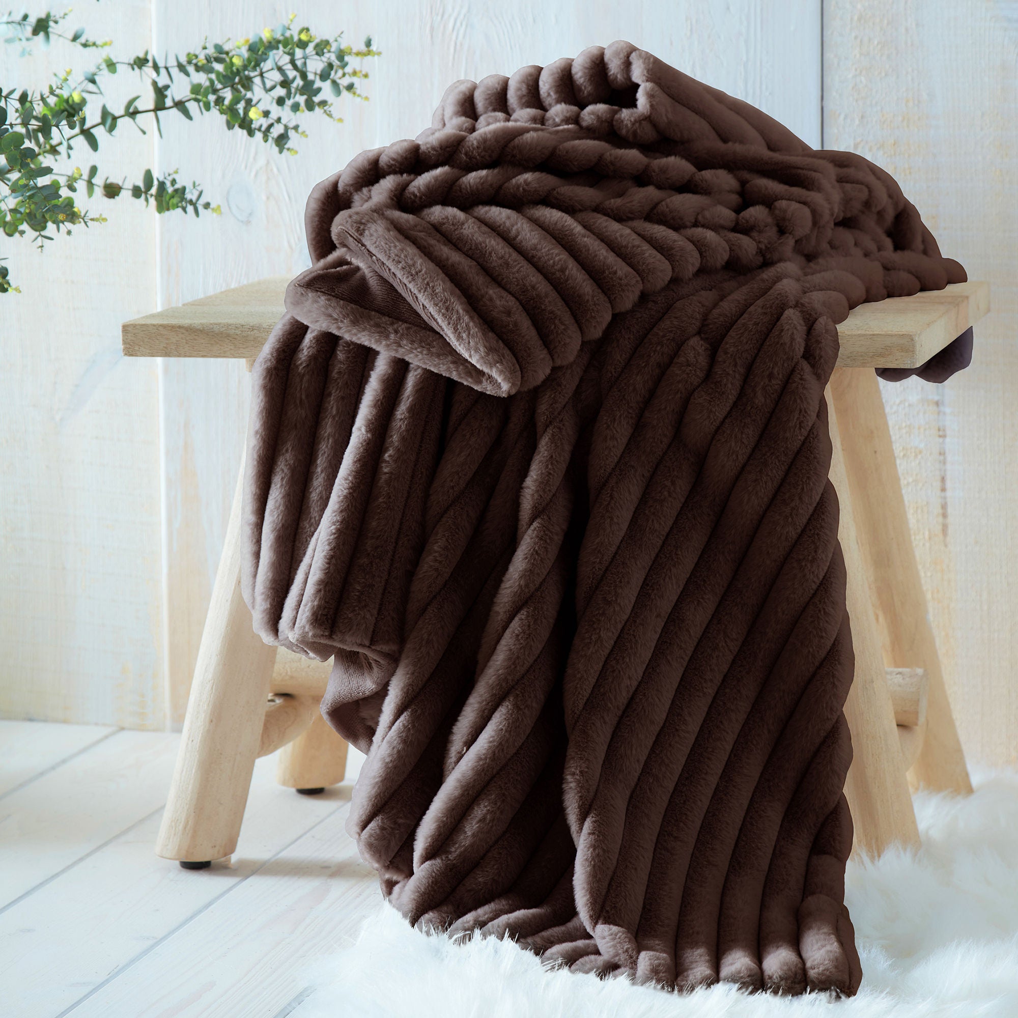 Morritz Bedspread in Chocolate 130 x 180cm - Bedspread - Appletree Hygge