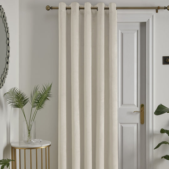 Montrose Eyelet Single Panel Door Curtain in Ivory
