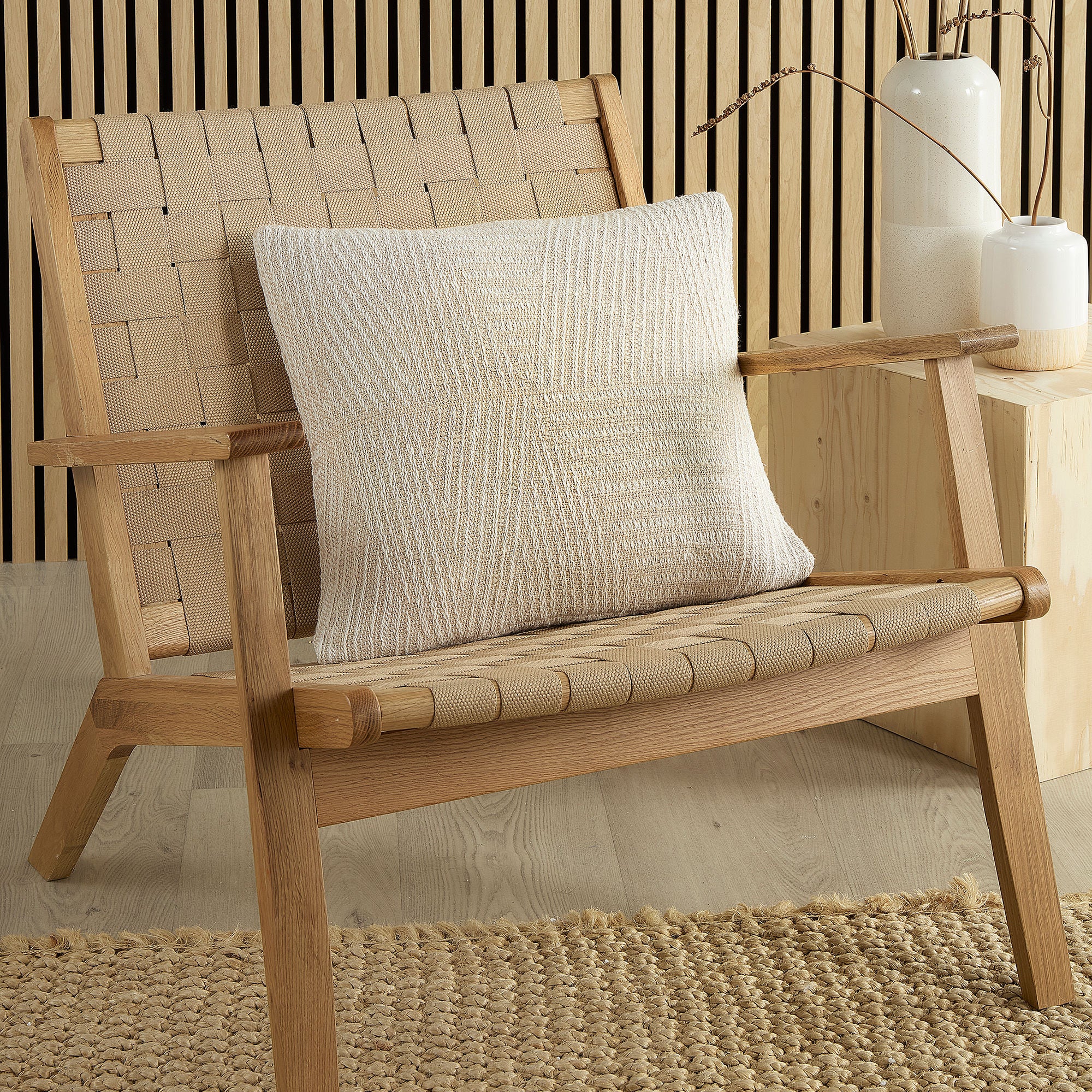Myan Cushion by Appletree Loft in Natural 43 x 43cm - Cushion - Appletree Loft