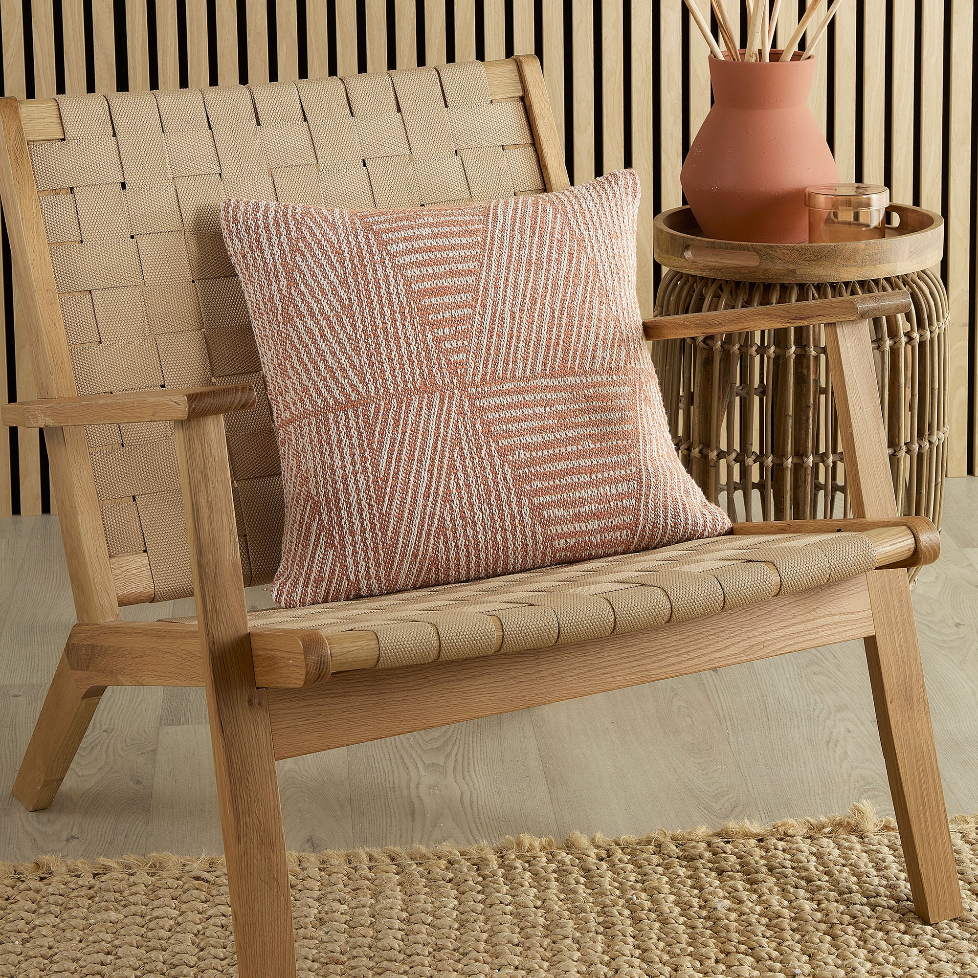 Myan Cushion by Appletree Loft in Terracotta 43 x 43cm - Cushion - Appletree Loft