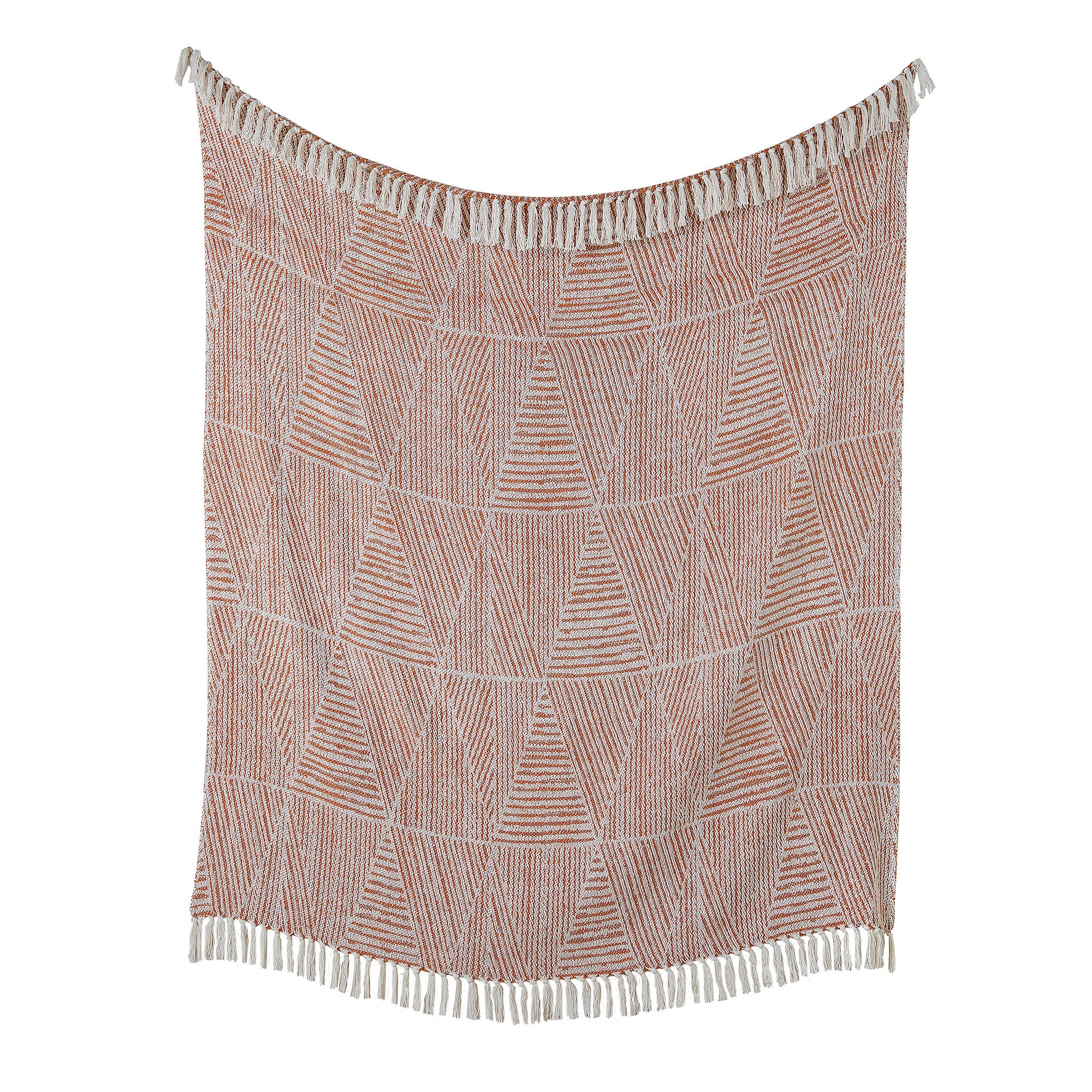 Myan Throw by Appletree Loft in Terracotta 130 x 180cm - Throw - Appletree Loft