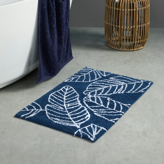 Matteo Bath Mat in Navy 50 x 80cm