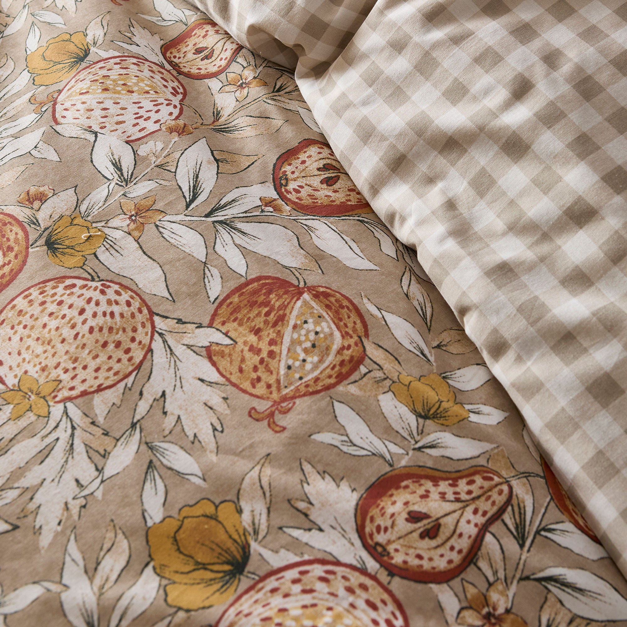 Orchard Pears Duvet Cover Set in Natural - Duvet Cover Set - D & D Design