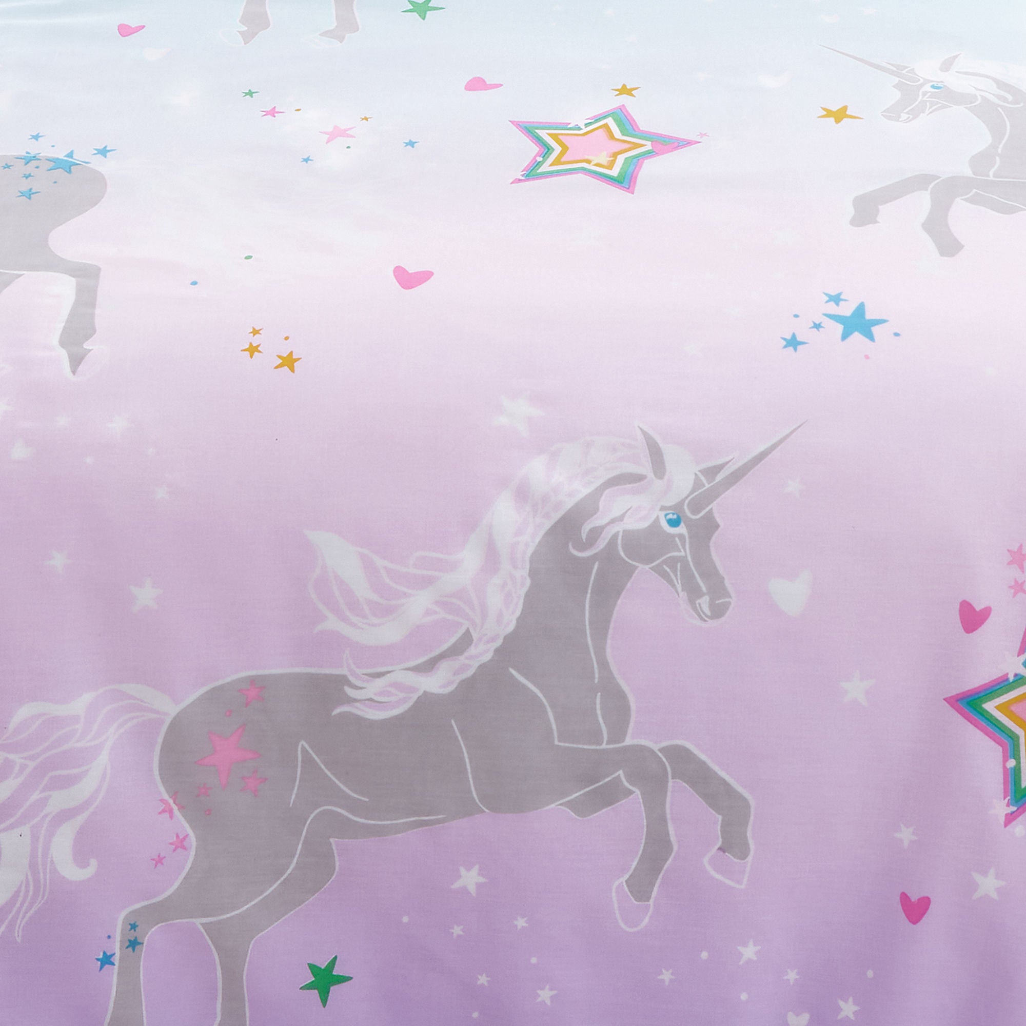 Ombre Unicorn Duvet Cover Set by Bedlam in Lilac - Duvet Cover Set - Bedlam