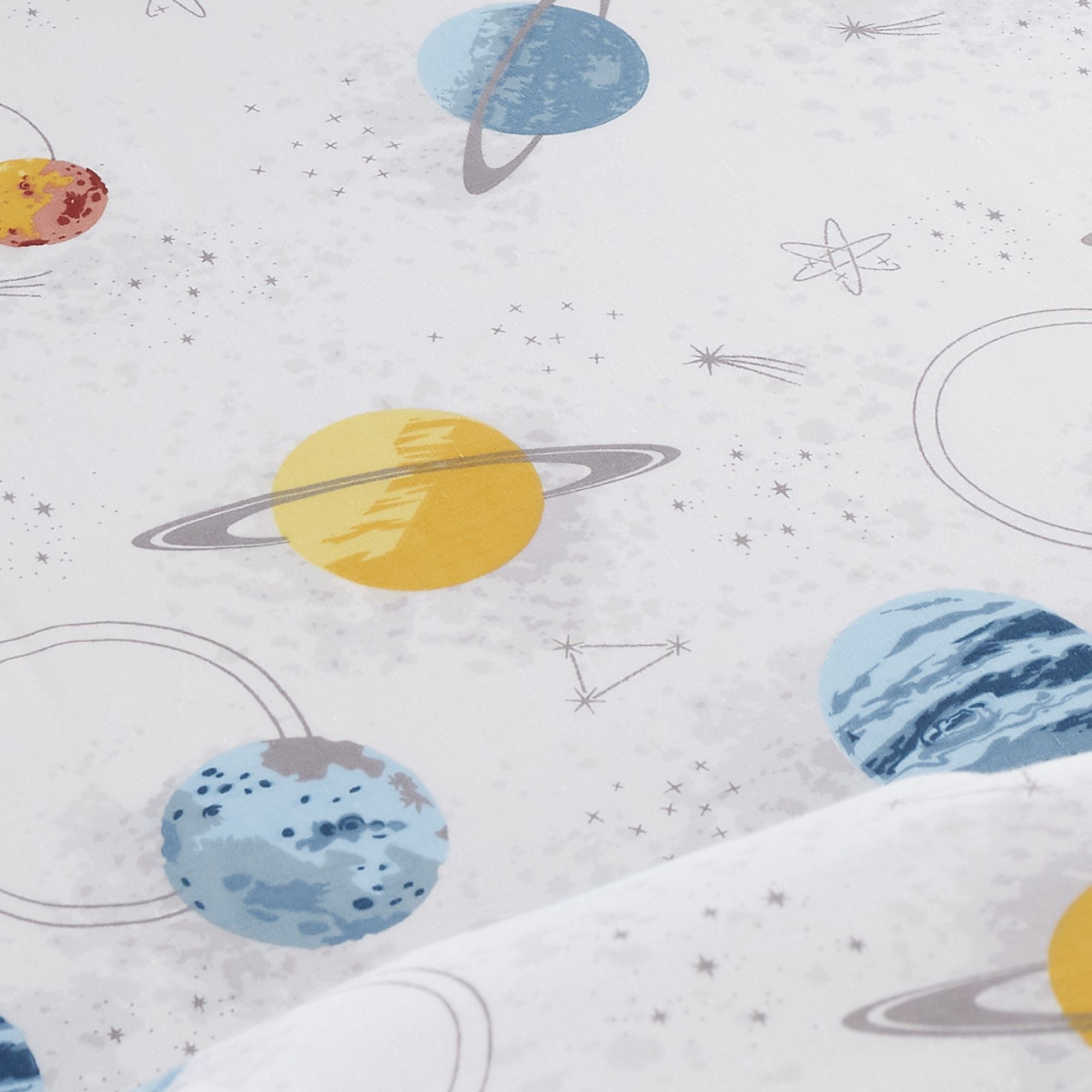 Outer Space 25cm Fitted Bed Sheet by Bedlam in Black Single - 25cm Fitted Bed Sheet - Bedlam