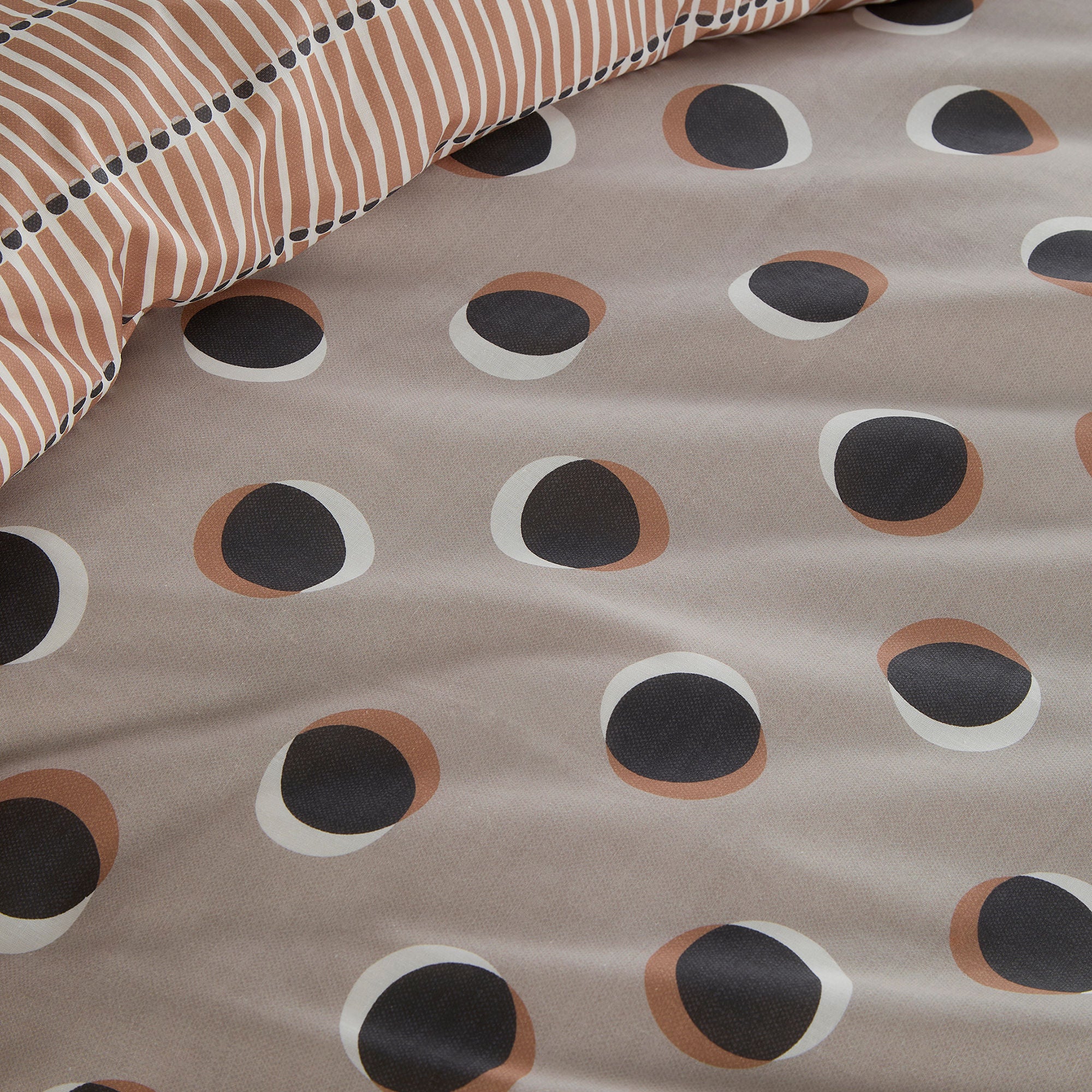 Polka Spot Duvet Cover Set in Natural - Duvet Cover Set - Fusion