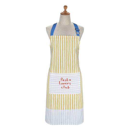Pasta Lovers Club Cotton Apron in Yellow