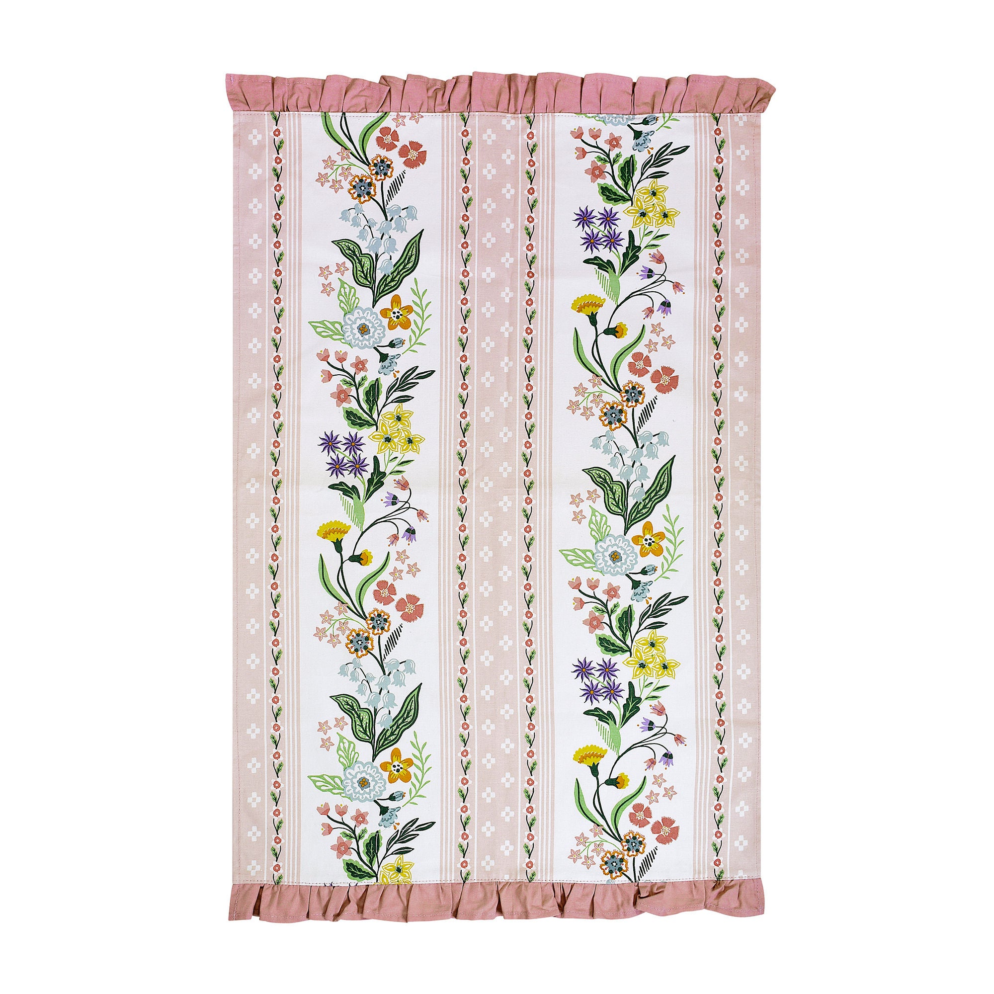 Petals & Prose Cotton Tea Towel in Pink - Tea Towel - Ulster Weavers