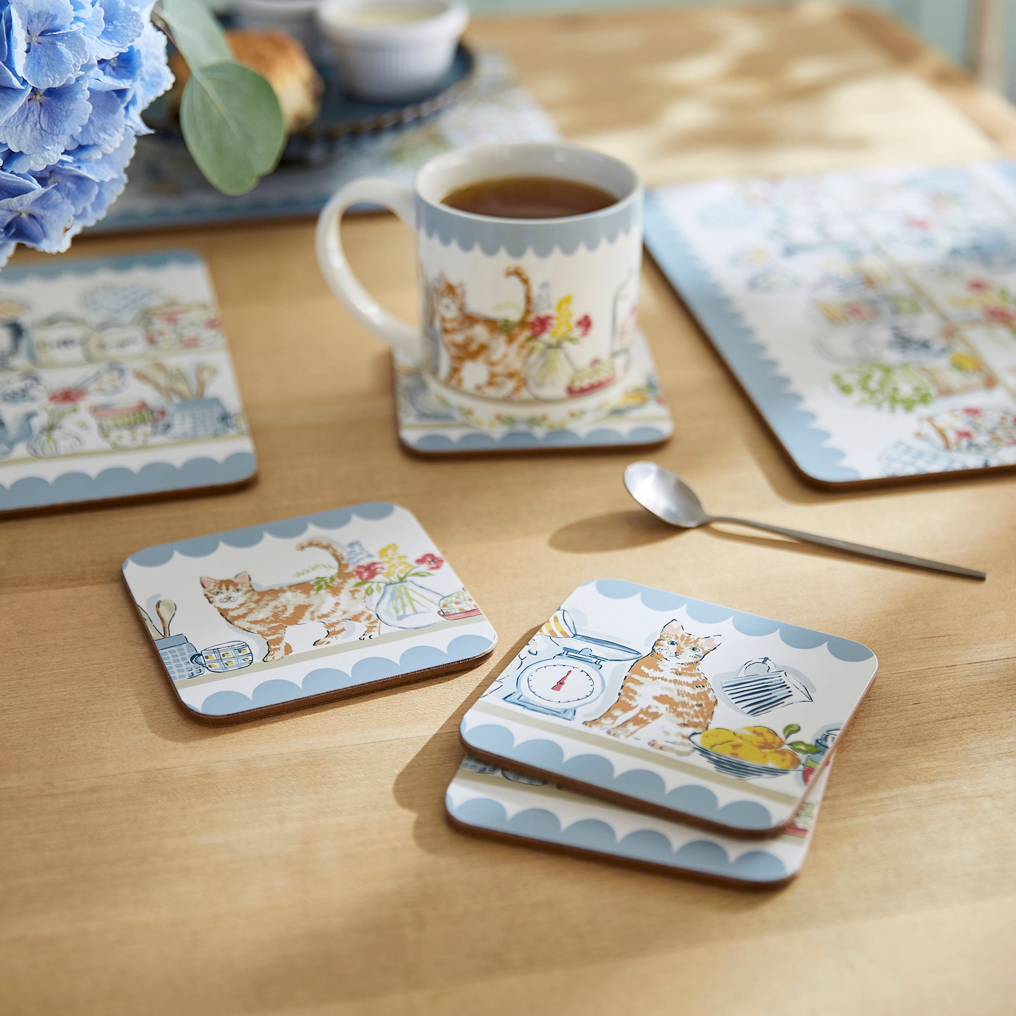 Ulster Weavers Pantry Cats Coasters - 4 Pack One Size in Multi - Coaster - Ulster Weavers
