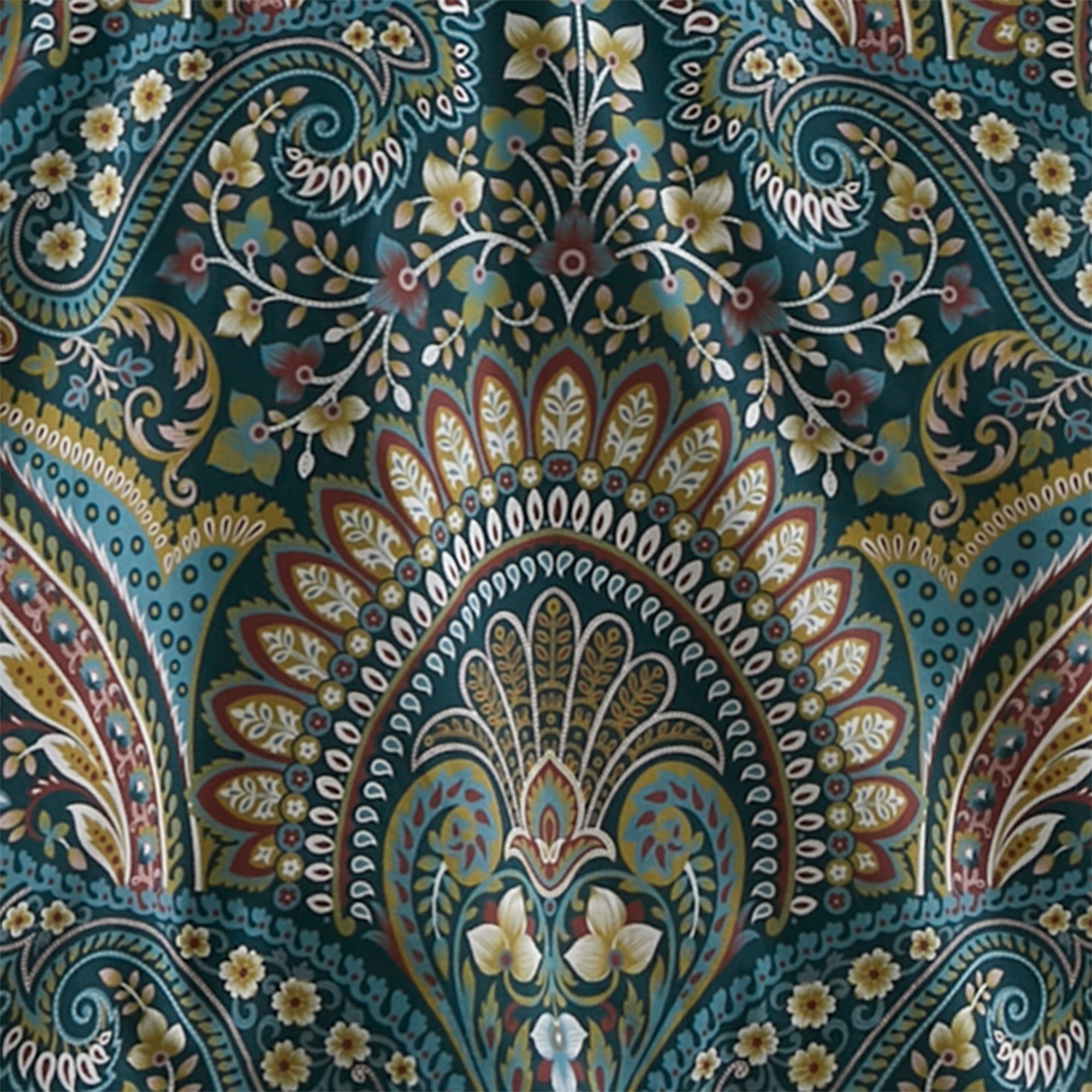 Palais Duvet Cover Set by Dreams & Drapes Design in Teal - Duvet Cover Set - Dreams & Drapes Design