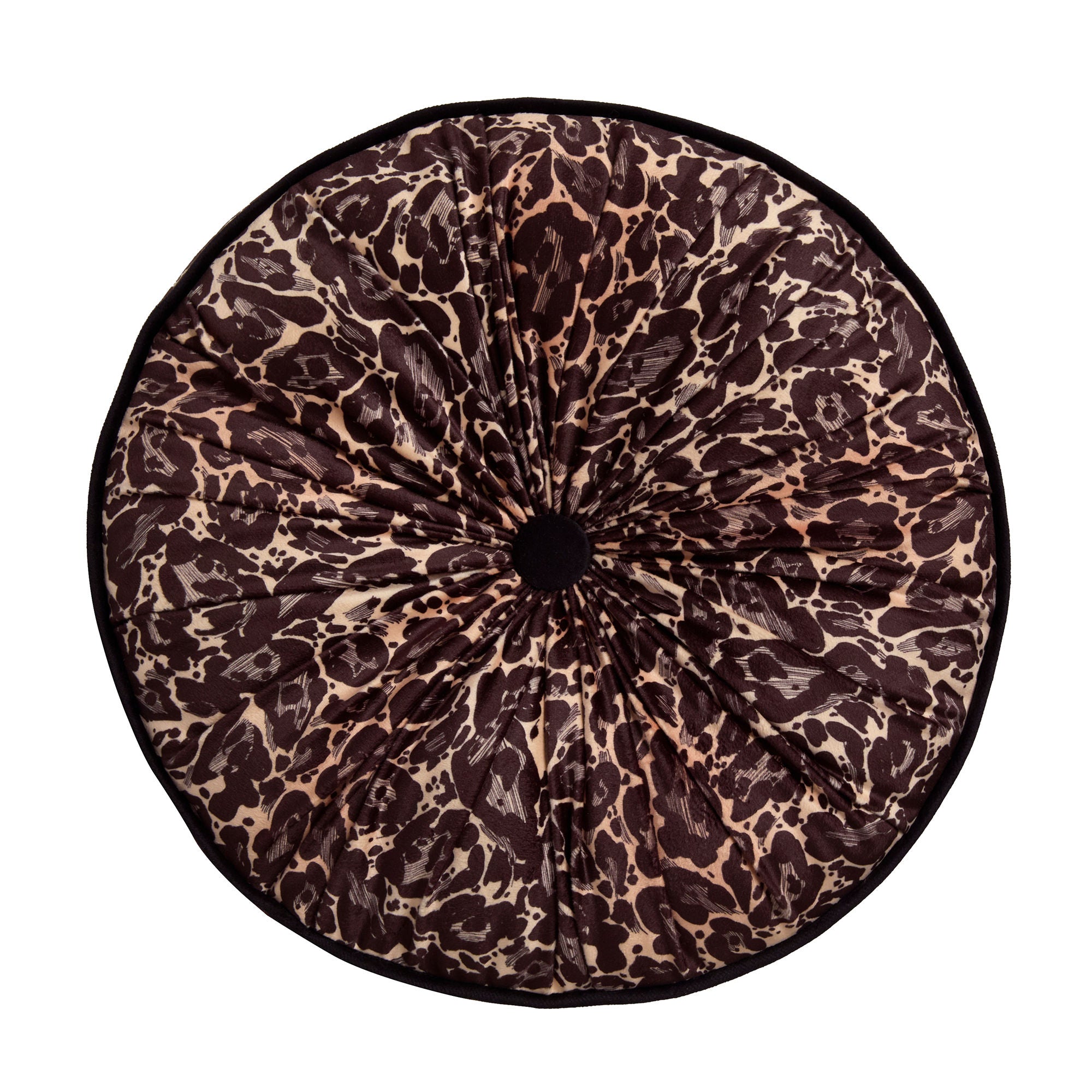 Roxy Round Pleat Round Cushion in Gold 40cm - Round Cushion - Laurence Llewelyn-Bowen
