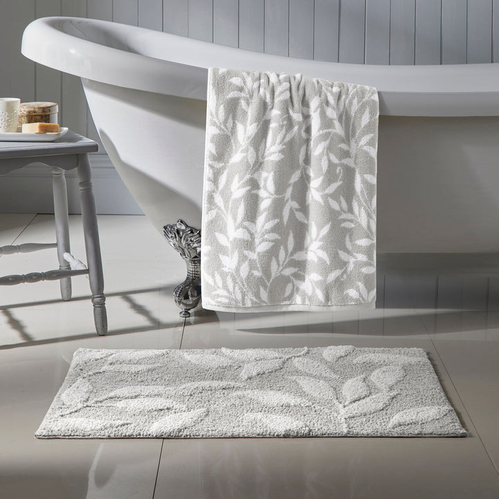 Sandringham Bath Mat by Dreams & Drapes Bathroom in Grey - Bath Mat - Dreams & Drapes Bathroom