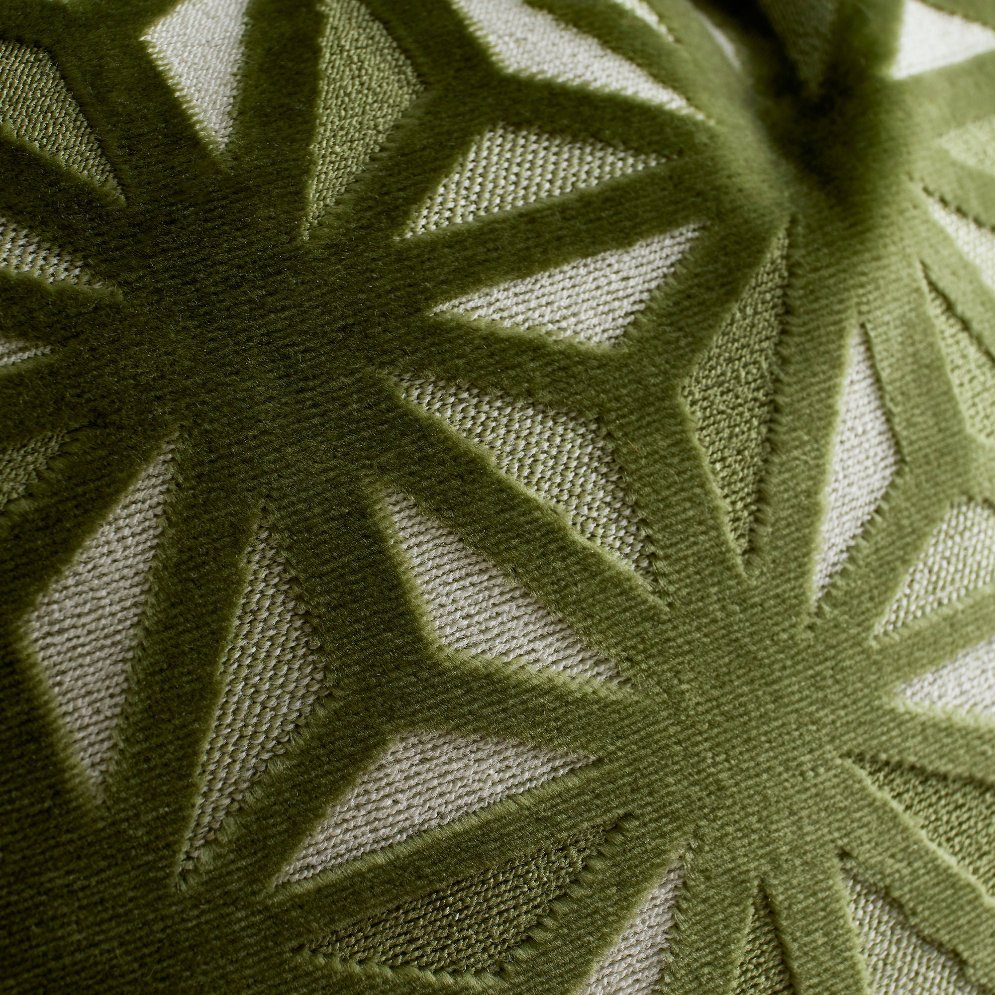 Star Geo Cushion in Green 43 x 43cm - Cushion - Appletree