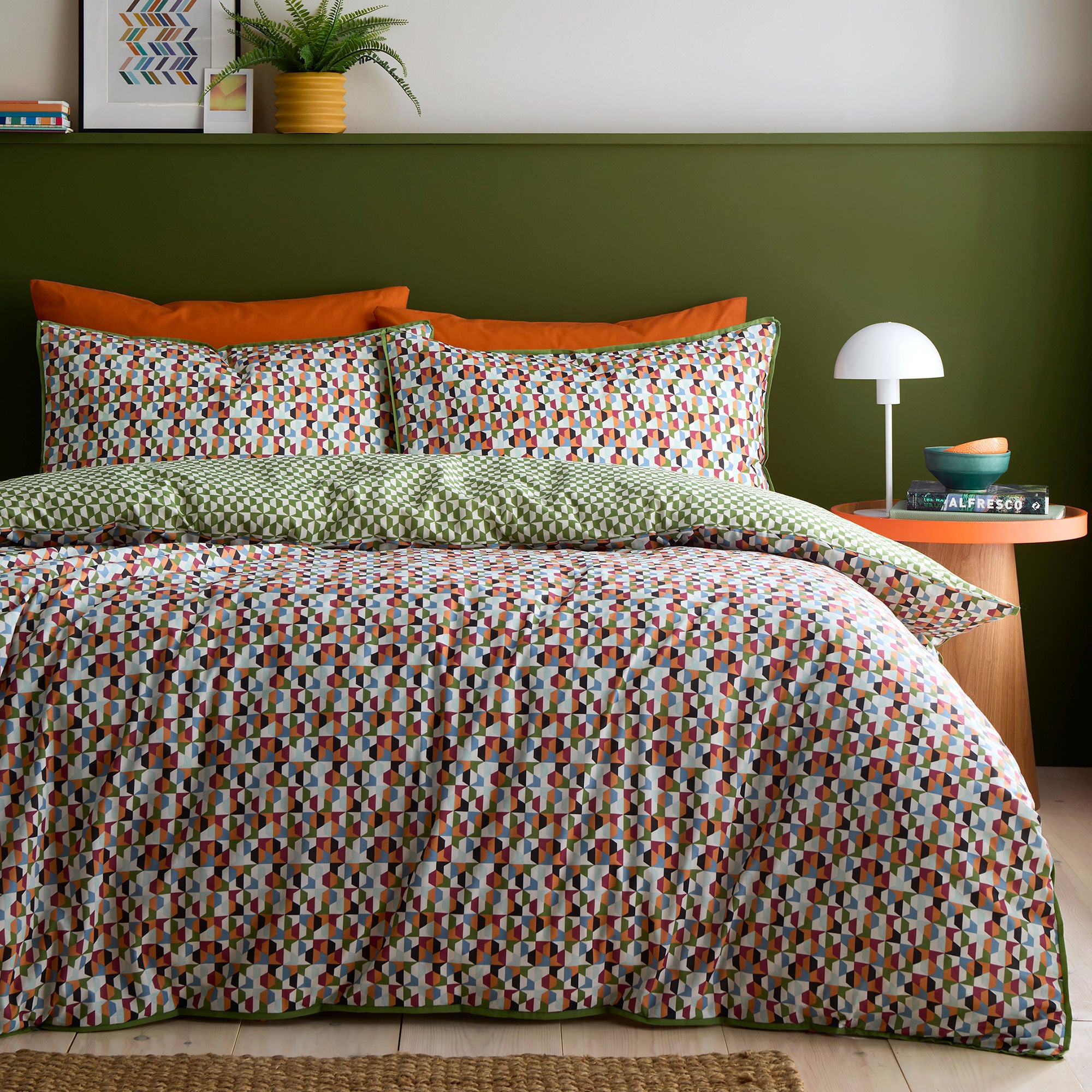 Star Geo Duvet Cover Set in Natural - Duvet Cover Set - Appletree