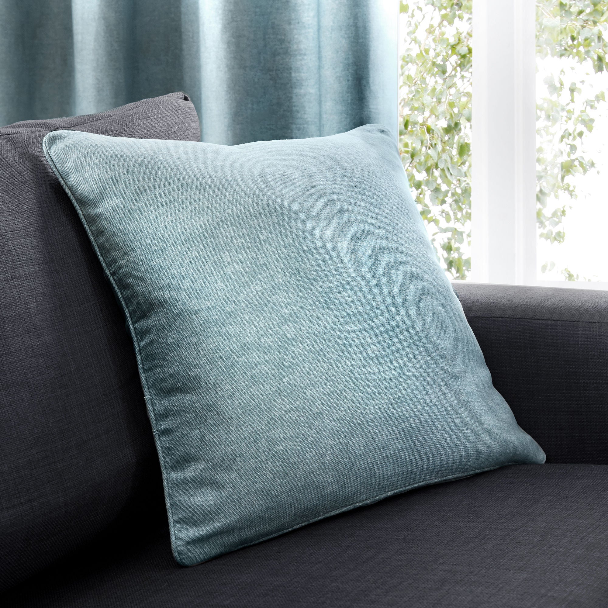Sorbonne Cushion by Fusion in Duck Egg 43 x 43cm - Cushion - Fusion