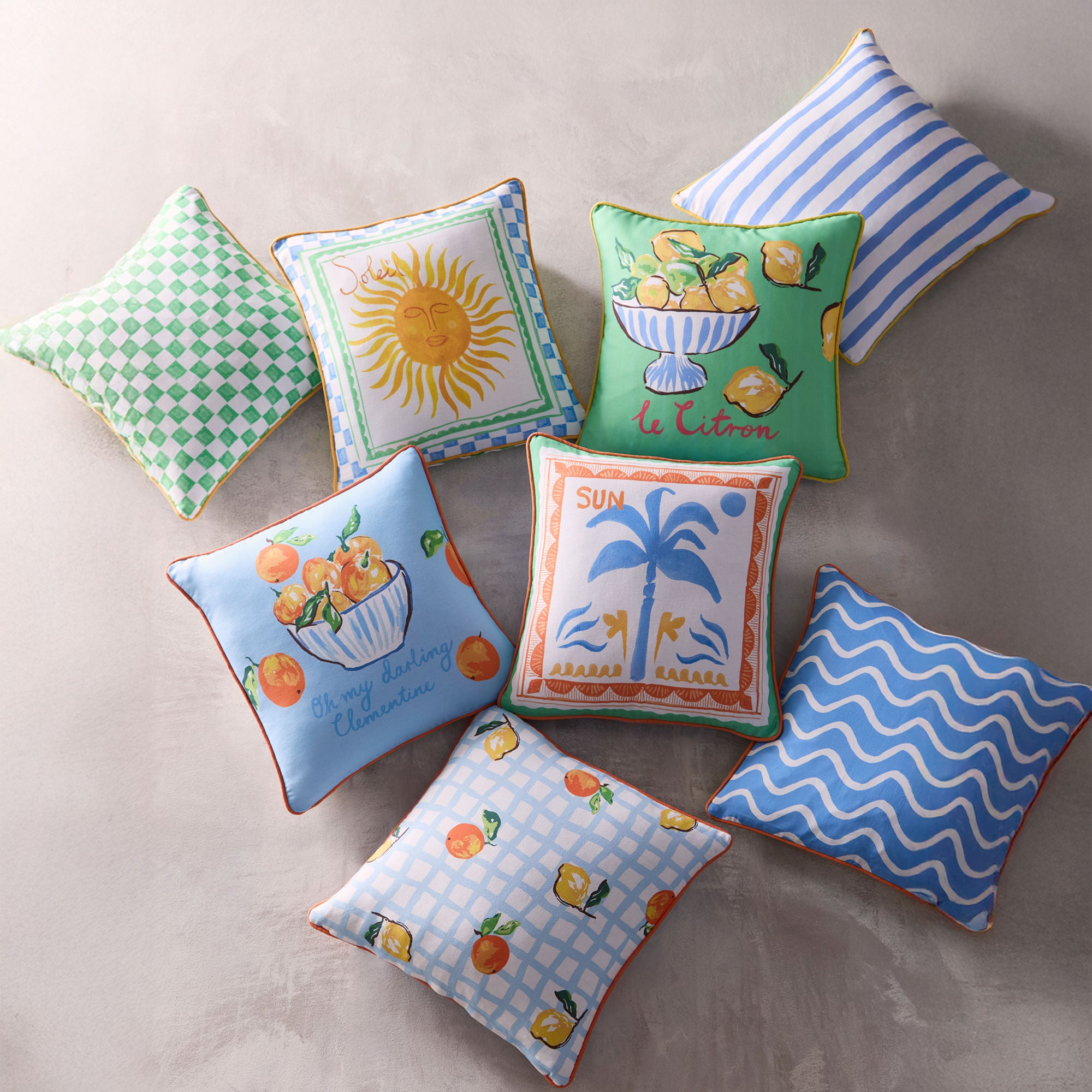 Soleil Palm Outdoor Cushion in Multi 43 x 43cm - Cushion - Fusion