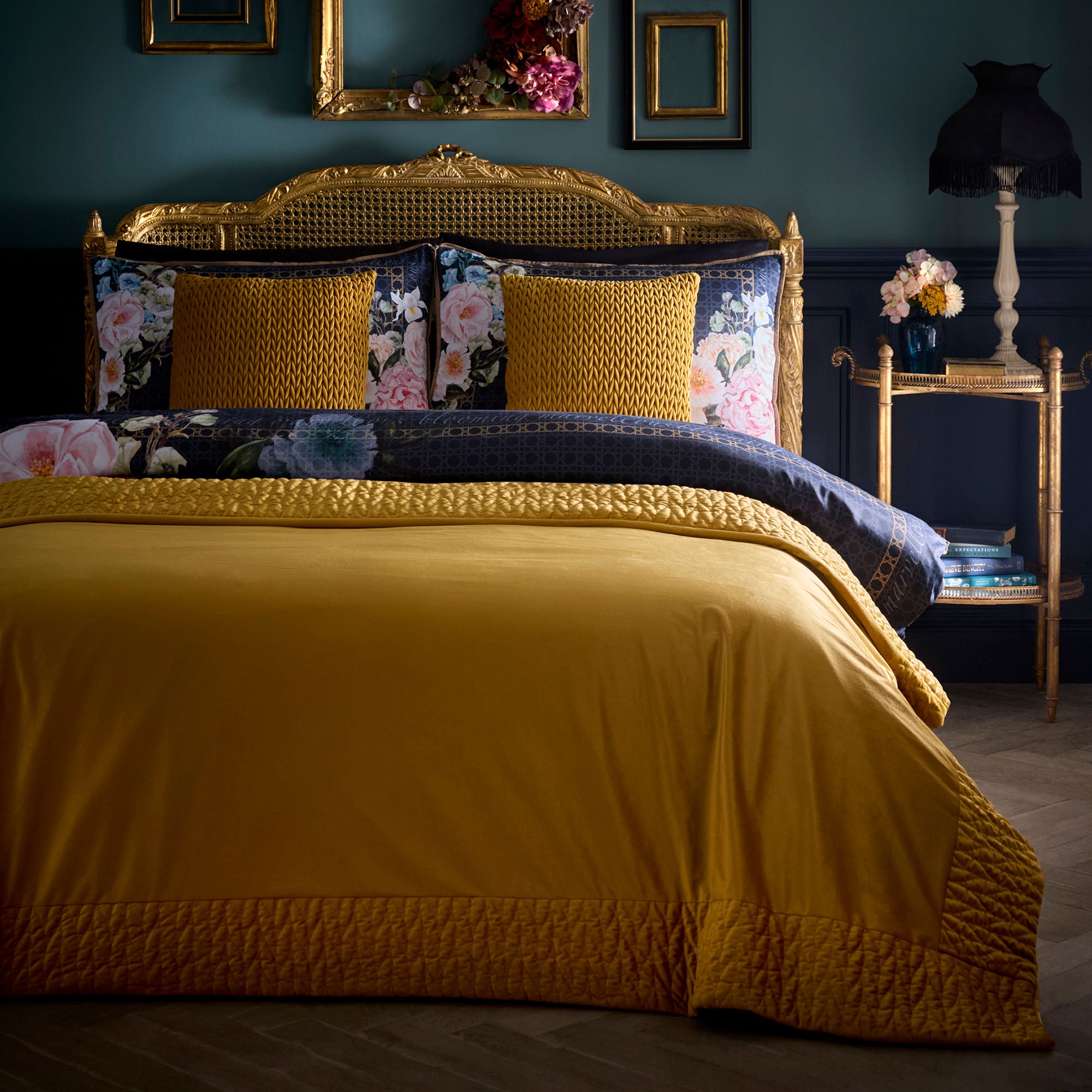 Siena Bedspread in Ochre 150 x 220cm
