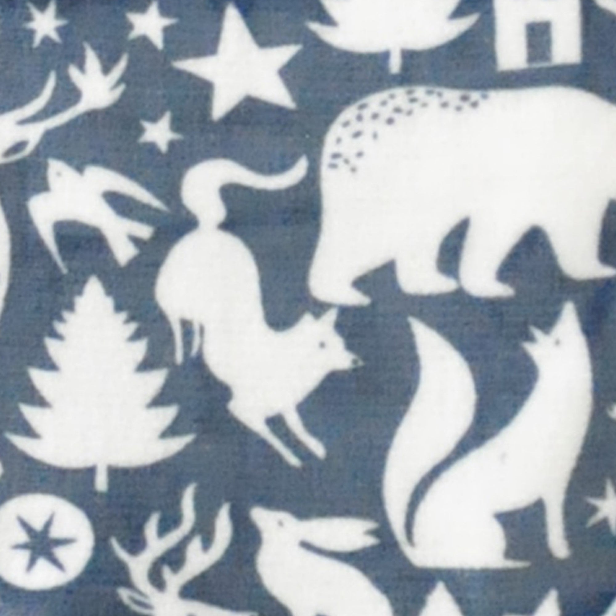 Scandi Animals Throw by Fusion Snug in Navy 120 x 150cm - Throw - Fusion Snug