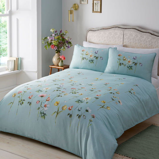 Serenity Duvet Cover Set in Duck Egg