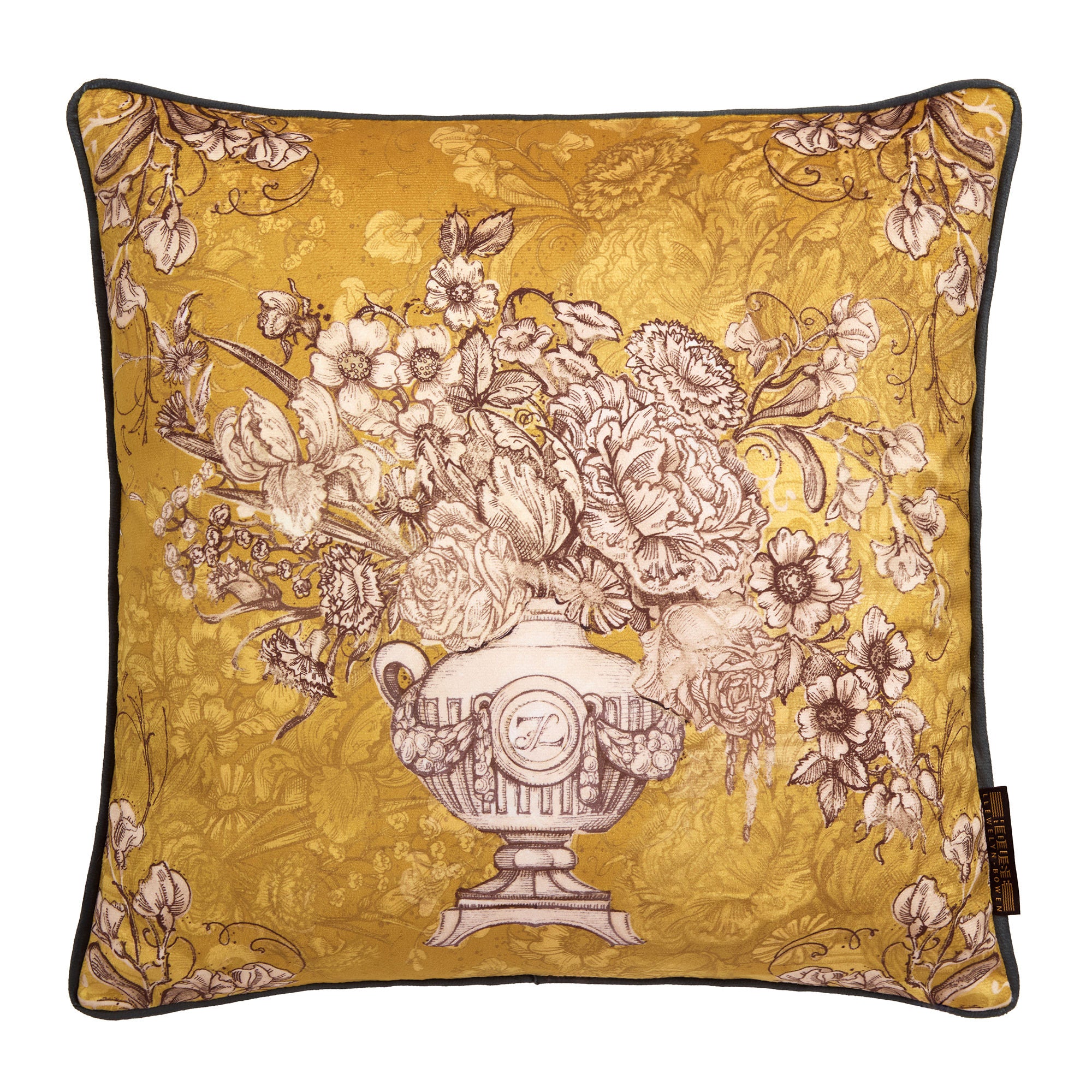 Tuscan Holiday Cushion in Ochre 43 x 43cm