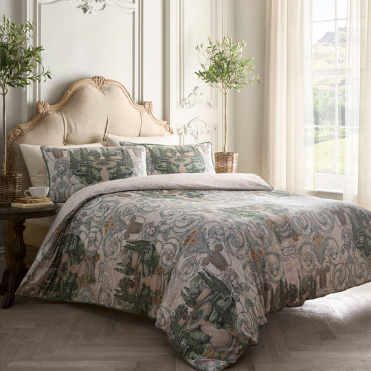 Tuscan Garden Duvet Cover Set in Green