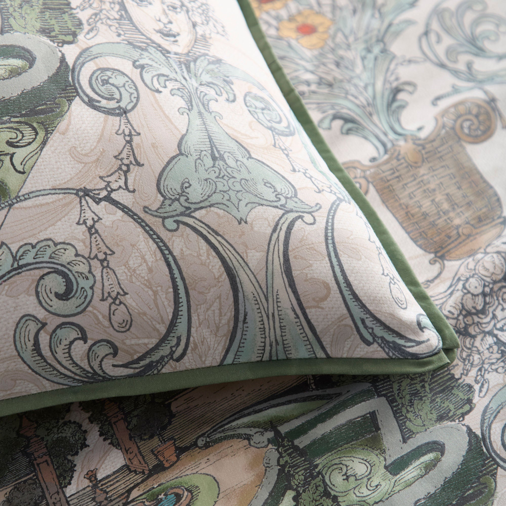 Tuscan Garden Duvet Cover Set in Green - Duvet Cover Set - Laurence Llewelyn-Bowen