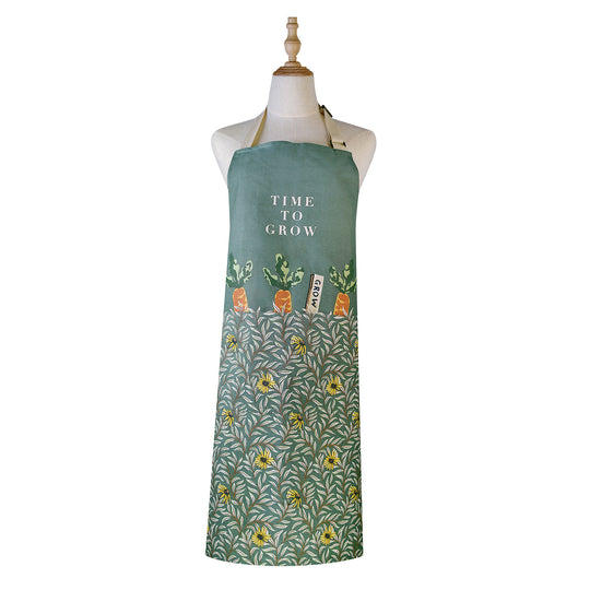 Time to Grow Cotton Apron in Green