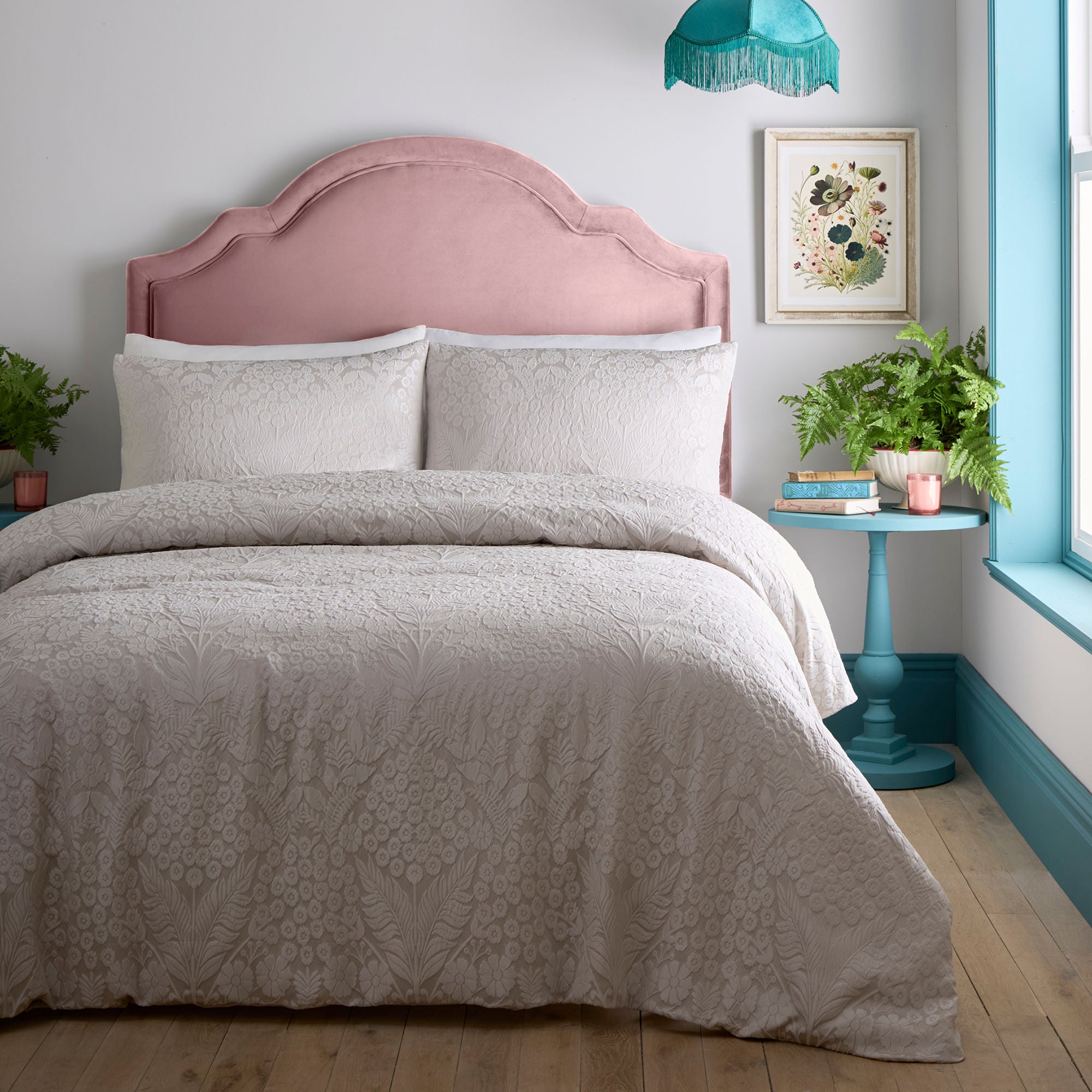 Toria Duvet Cover Set in Stone - Duvet Cover Set - Appletree