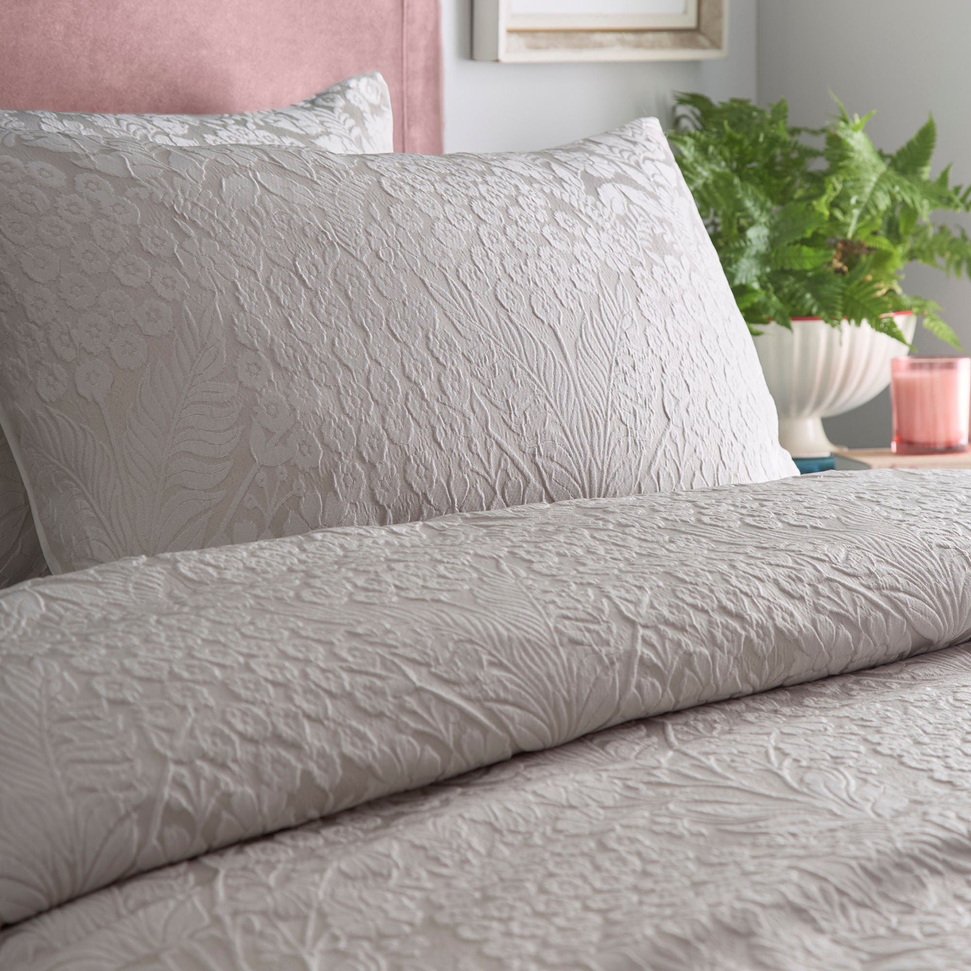 Toria Duvet Cover Set in Stone - Duvet Cover Set - Appletree