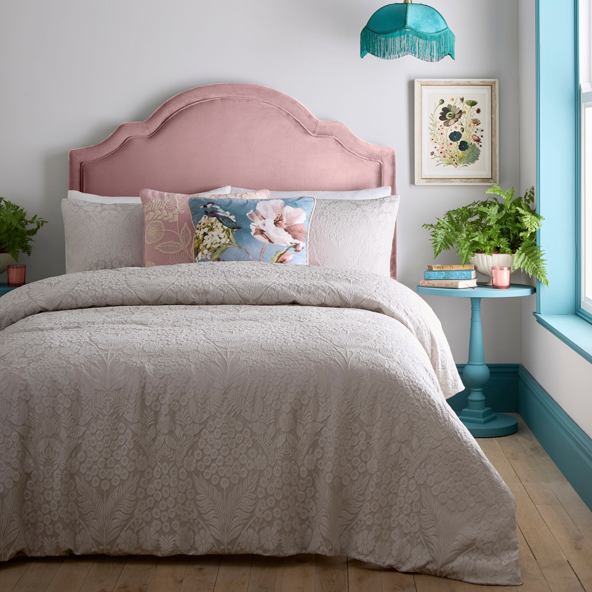 Toria Duvet Cover Set in Stone - Duvet Cover Set - Appletree