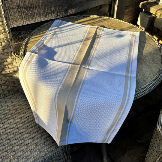 Waffle CottonTea Towel in Stone