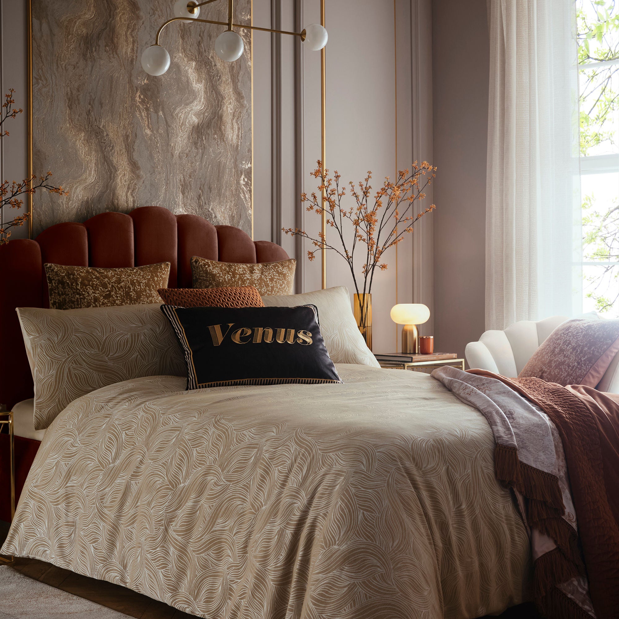 Venus Signature Cushion in Black 40 x 60cm