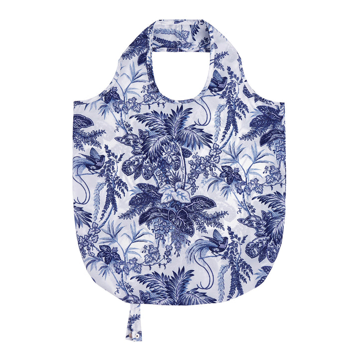 Ulster Weavers Willow Toile Foldable Tote Bag Medium in Blue - Roll-Up Bag - Ulster Weavers