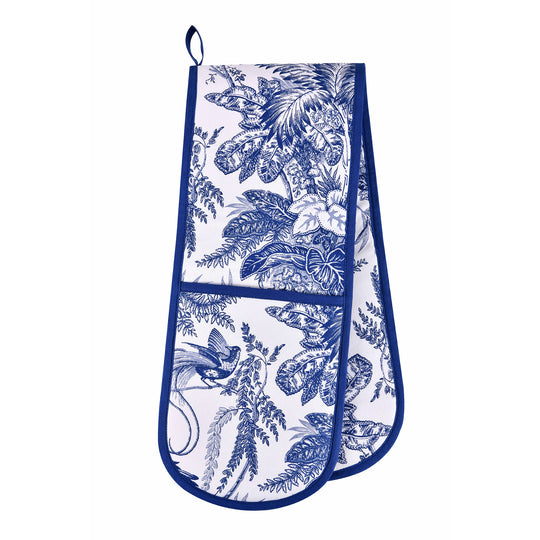 Willow Toile Double Oven Glove in Blue
