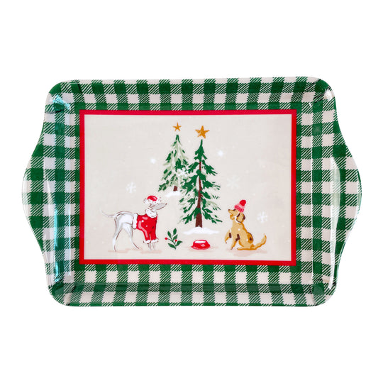 Winter Walkies Scatter Tray in Beige