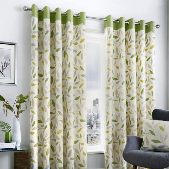 Beechwood Eyelet Curtains in Green