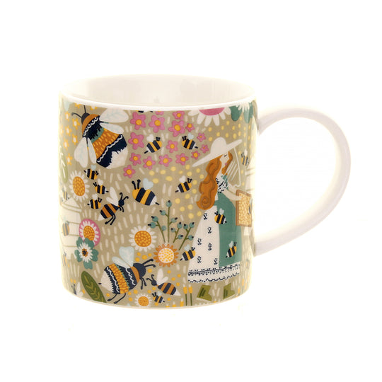 Bee Keeper Bone China Mug in Natural