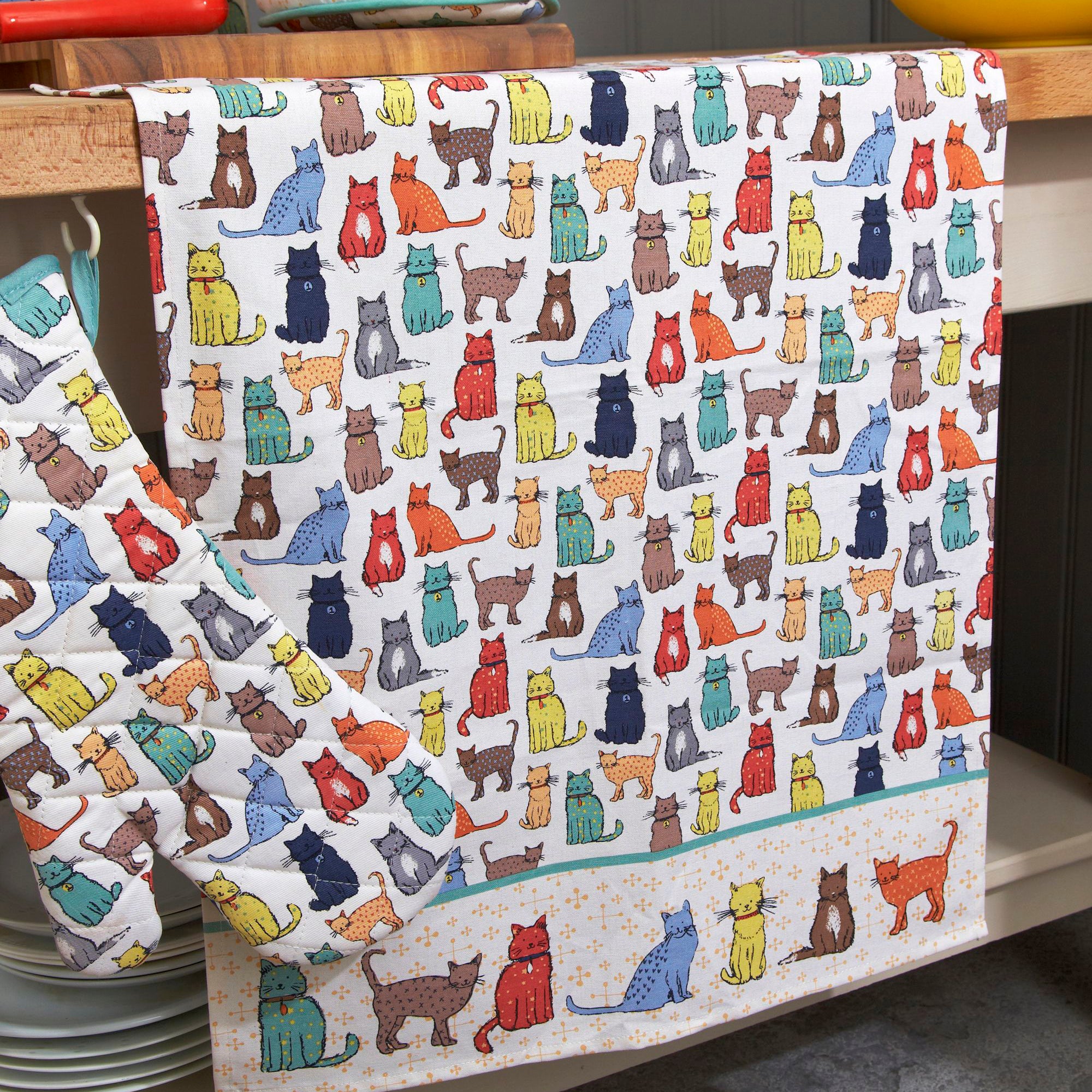 Ulster Weavers Cotton Tea Towel - Catwalk (100% Cotton, Blue) - Tea Towel - Ulster Weavers