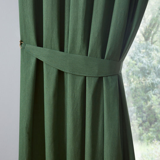 Dijon Curtain Tiebacks in Bottle Green