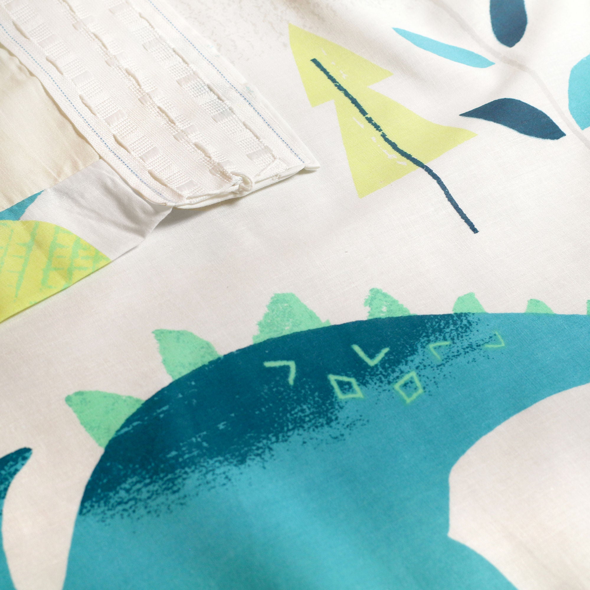 Dino Pair of Pencil Pleat Curtains by Bedlam in Multicolour - Pair of Pencil Pleat Curtains - Bedlam