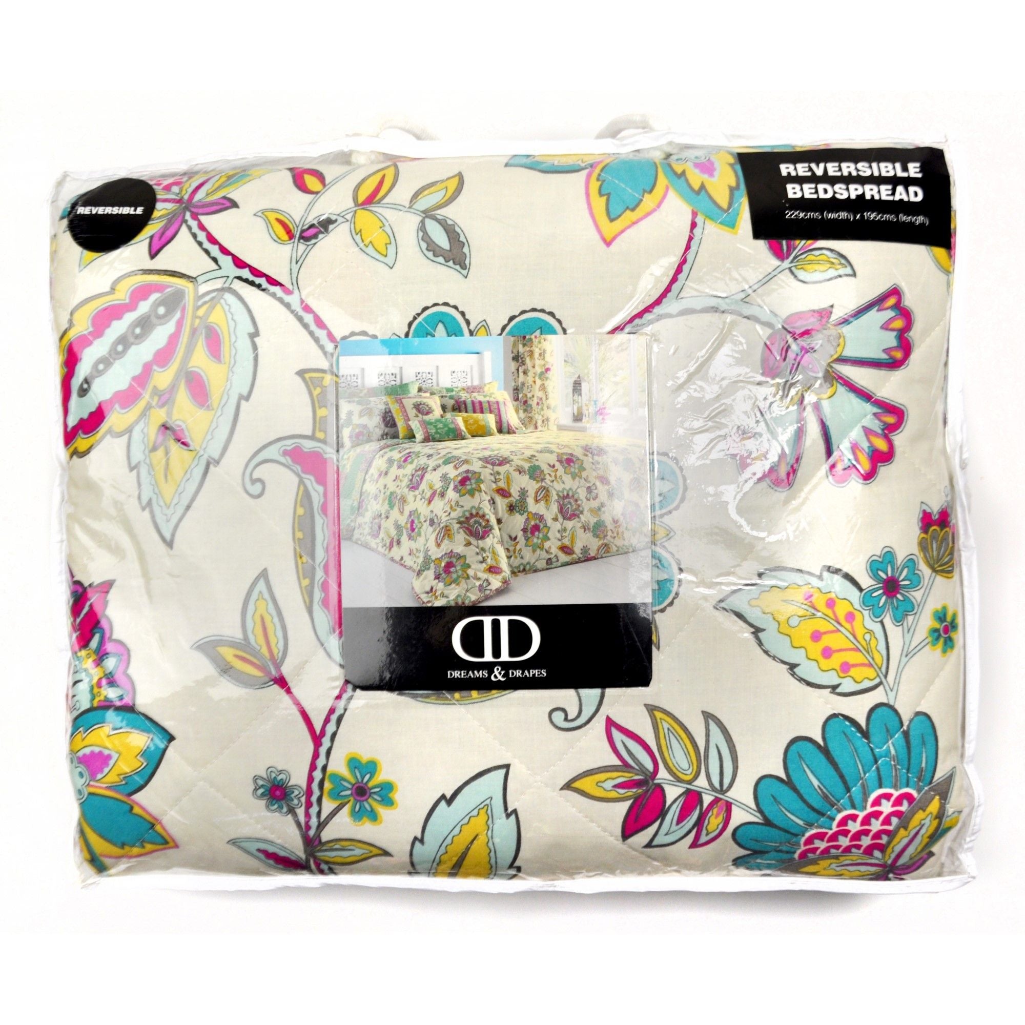 Marinelli Bedspread by Dreams & Drapes in Teal 229cm X 195cm - Bedspread - Dreams & Drapes