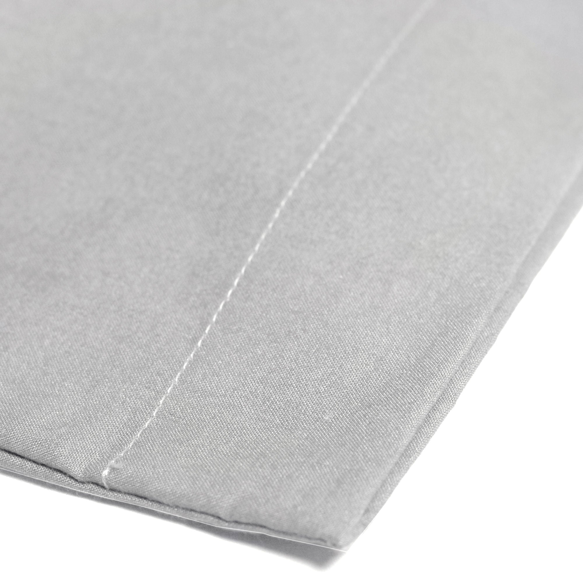 Plain Dyed Pair of Housewife Pillowcases by Serene in Silver 50 x 75cm - Pair of Housewife Pillowcases - Serene