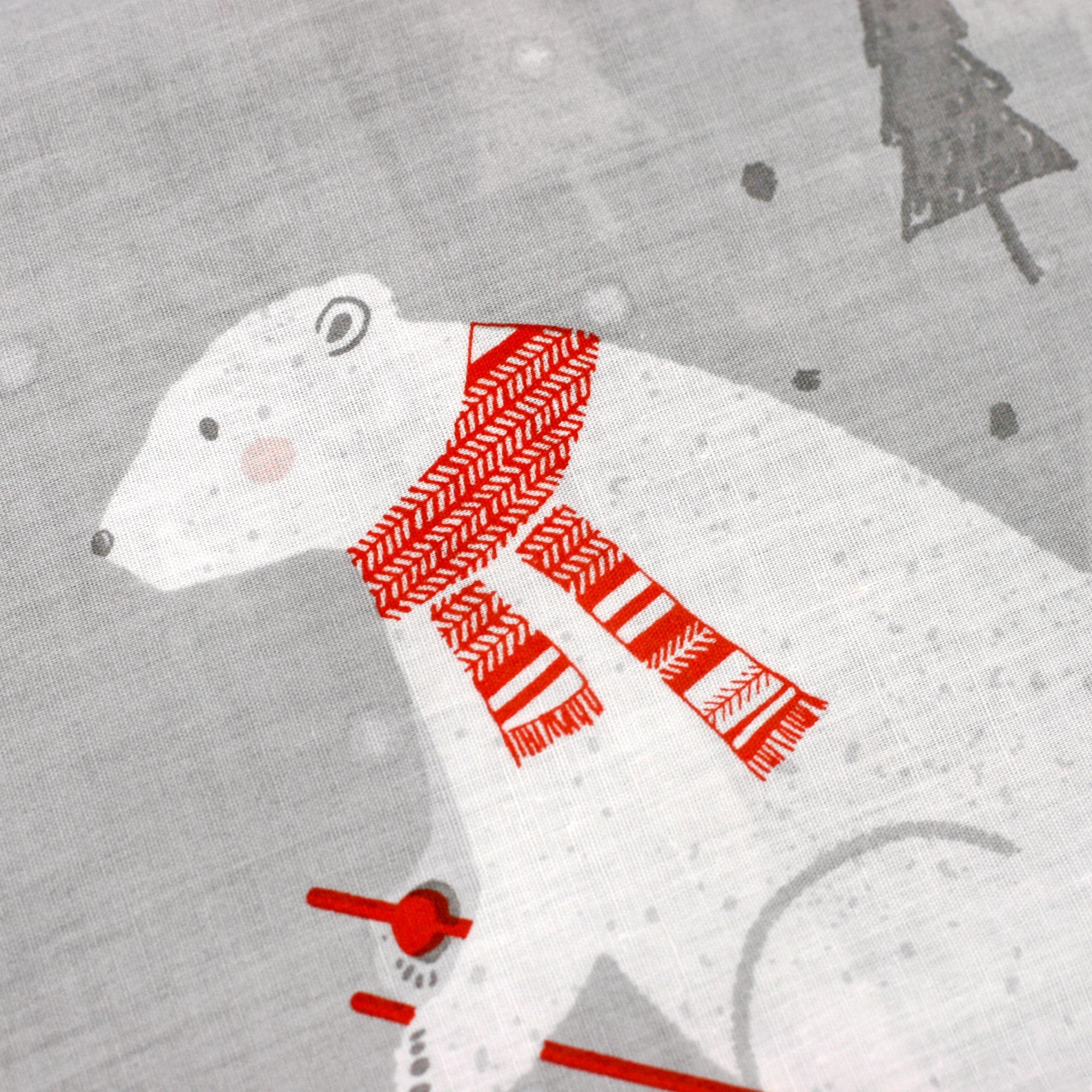 Polar Bears Duvet Cover Set by Bedlam Christmas in Silver - Duvet Cover Set - Bedlam Christmas