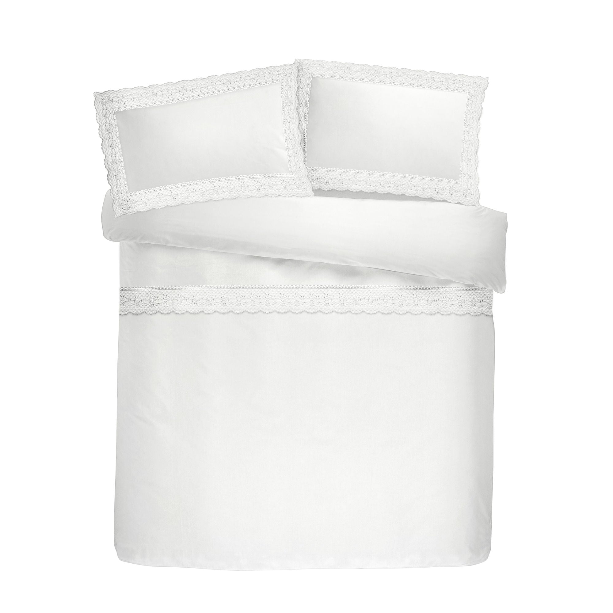 Renaissance Duvet Cover Set by Serene in White - Duvet Cover Set - Serene